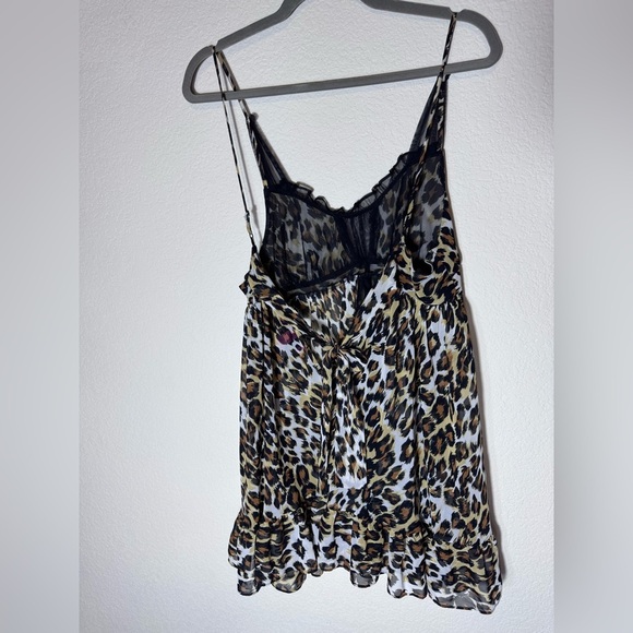 Betsey Johnson Intimates Leopard Print
Babydoll Chemise Lingerie Size Large - Picture 4 of 7